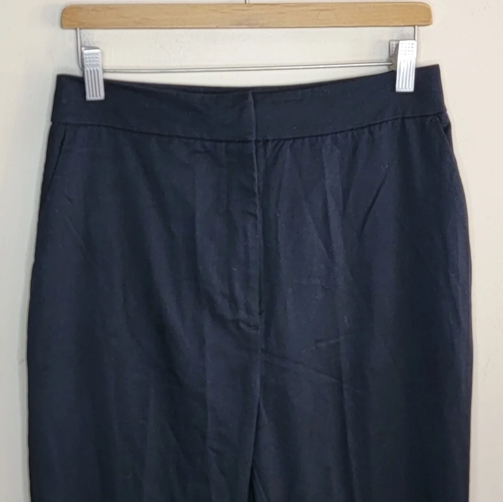 Prologue | Classic Black Dress Pants Slacks with Front Slit Seam Size 8
